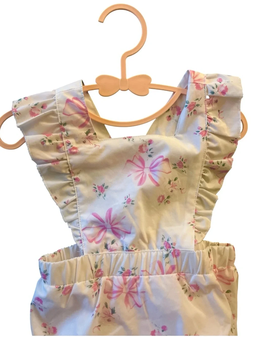 🎀NWT Paris Hilton Baby Sun Hat & Ruffle Romper Set